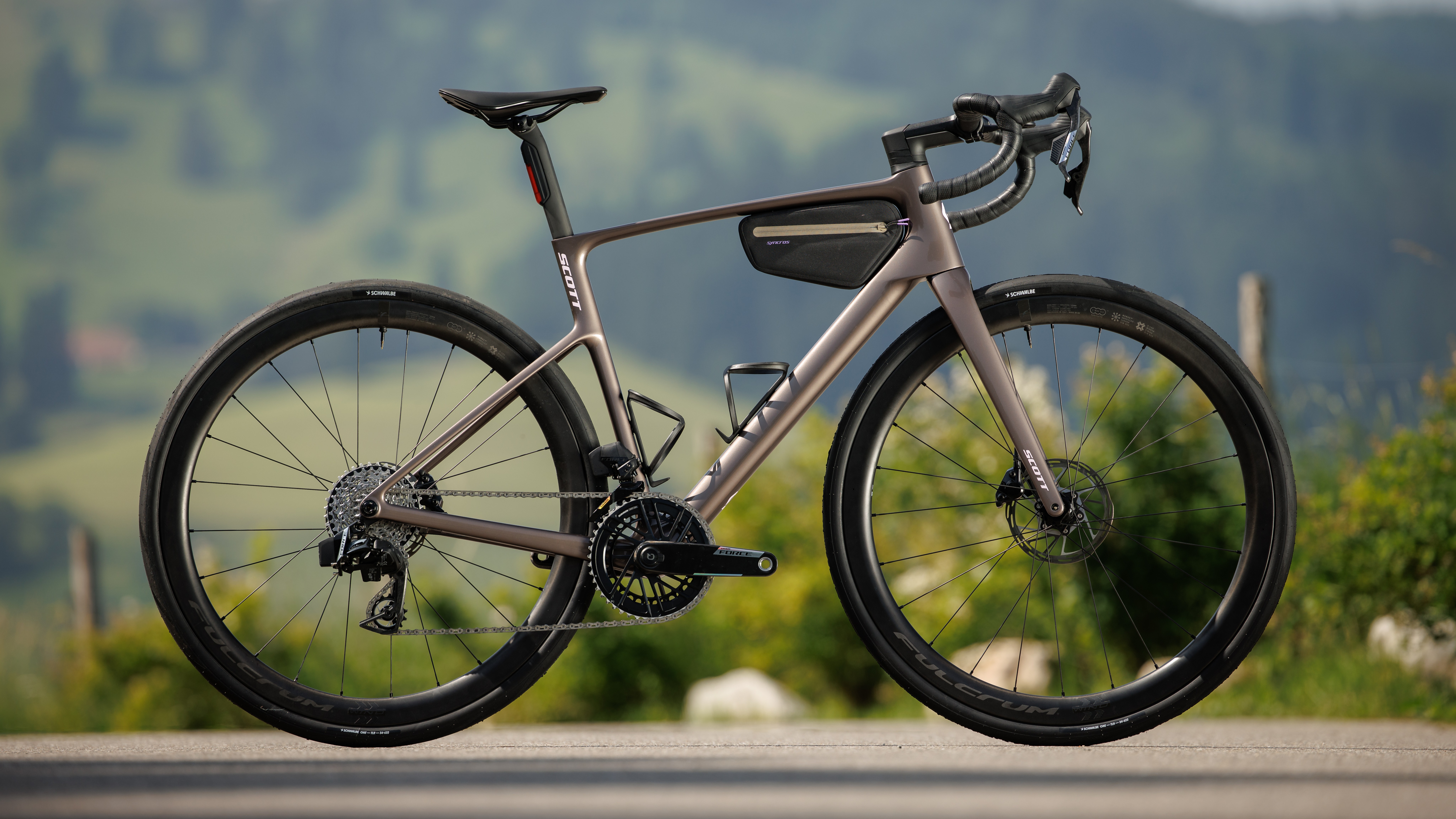 A Scott Addict road bike 